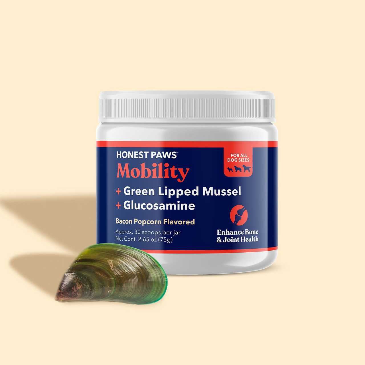 Honest Paws Green Lipped Mussel Mobility Powder by Pet Food Warehouse