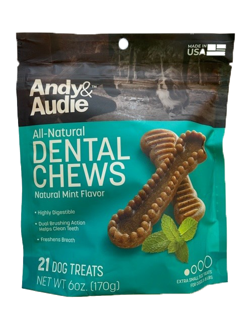 Andy and Audie Dental Chews Extra Small 6oz by Pet Food Warehouse