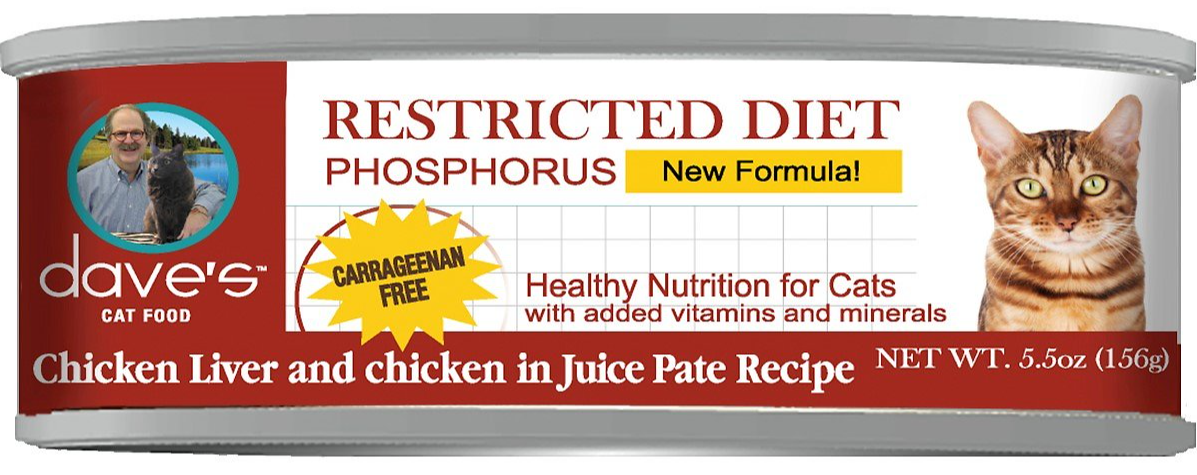 Dave's Restricted Diet Chicken & Liver Cat Canned 5.5oz by Pet Food Warehouse