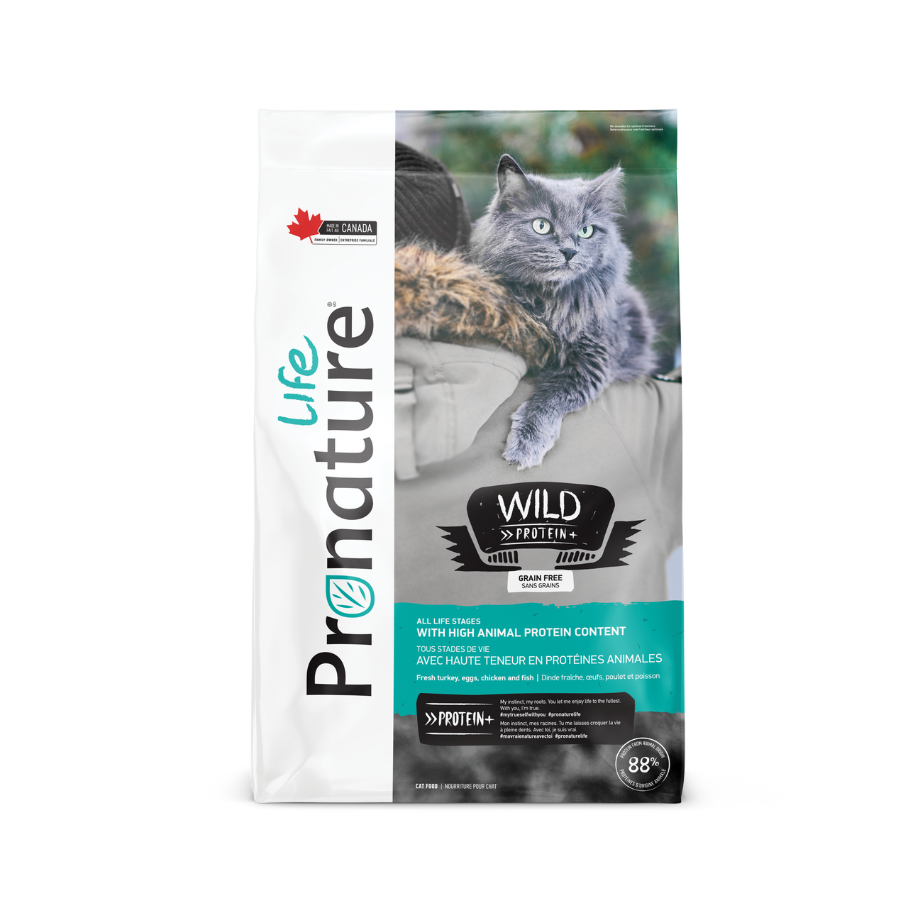 Pronature Life All Stages Wild High Protein Cat Food 4lb by Pet Food Warehouse