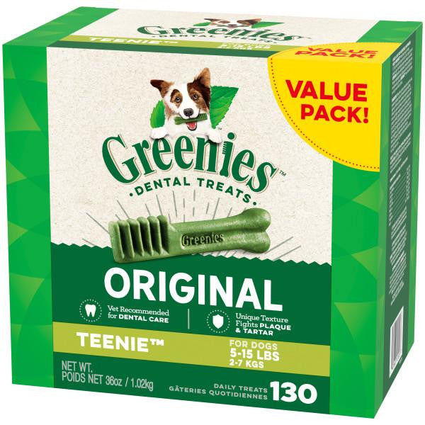 Greenies Teenie Tub 36oz 130 Count by Pet Food Warehouse