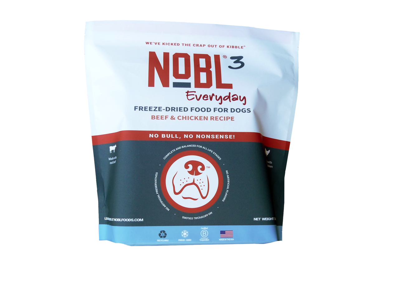 NOBL Freeze Dried Dog Food Beef & Chicken Pellets 35oz by Pet Food Warehouse