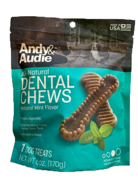 Andy and Audie Dental Chews Mediuml 6oz by Pet Food Warehouse