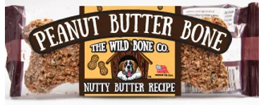 The Wild Bone Company Peanut Butter Bone Biscuit Dog Treat 1oz by Pet Food Warehouse