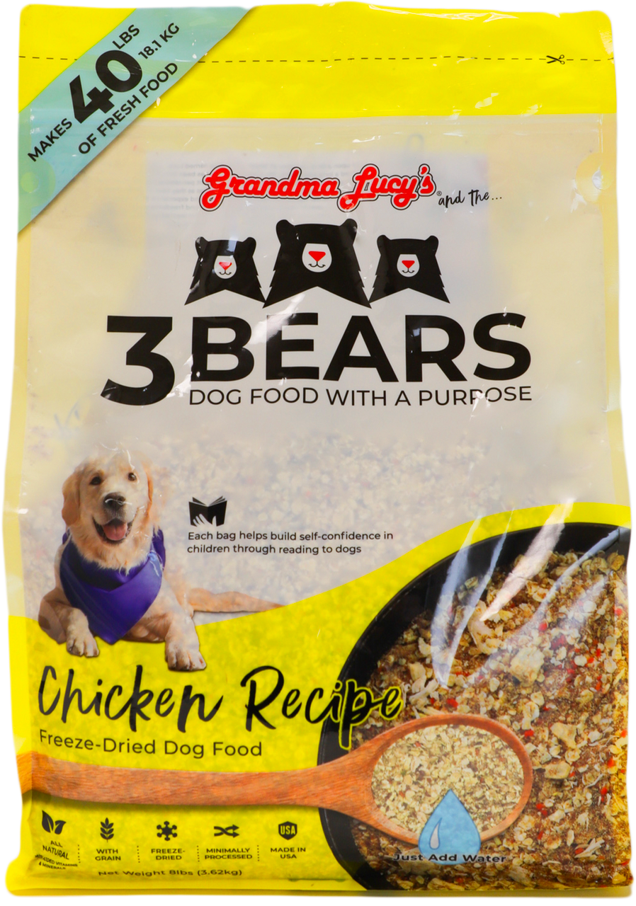 Grandma Lucy's 3 Bears Chicken Dog Food 8lb by Pet Food Warehouse