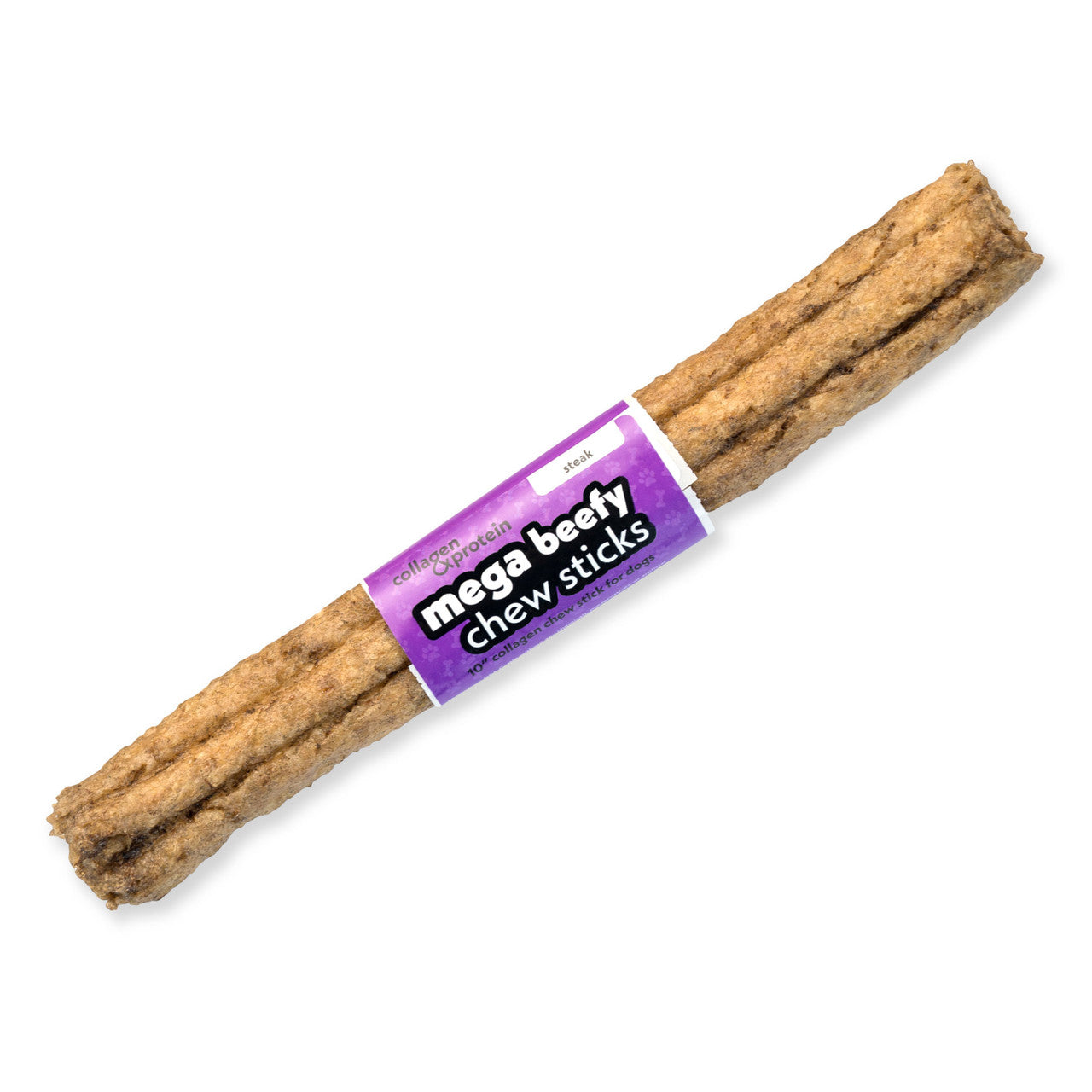 Frankly Collagen Beefy Stick Steak Mega 10" by Pet Food Warehouse