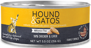 Hound & Gatos Chicken & Liver Cat Canned 5.5oz by Pet Food Warehouse