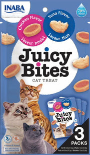 Inaba Juicy Bites Tuna and Chicken Flavor Cat Treat 3 Packs of .4oz by Pet Food Warehouse