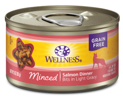 Wellness Minced Salmon Dinner Cat Food 3oz by Pet Food Warehouse