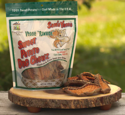 Sam's Yams Veggie Rawhide Dog Treat 5oz by Pet Food Warehouse