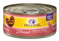 Wellness Sliced Salmon Entree Cat Food 5.5oz by Pet Food Warehouse