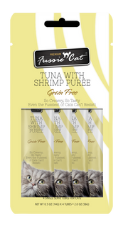 4pk Fussie Cat Tuna with Shrimp Puree Cat Treat .5oz by Pet Food Warehouse