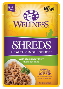 Wellness Healthy Indulgence Shredded Chicken Turkey Cat Food 3oz by Pet Food Warehouse
