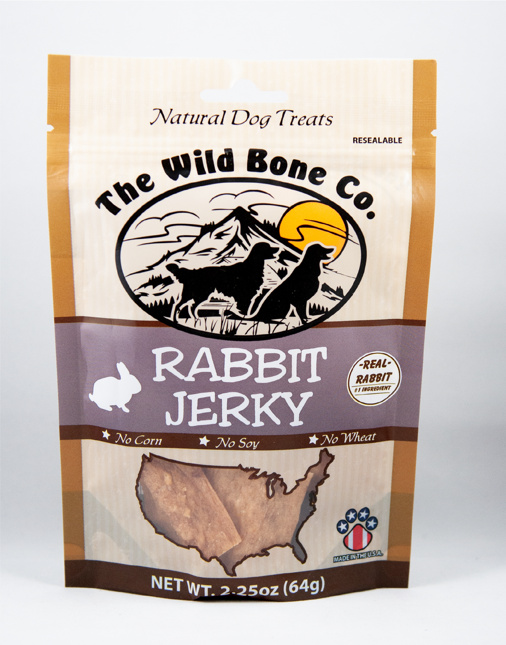The Wild Bone Co Jerky Rabit 2.5oz by Pet Food Warehouse