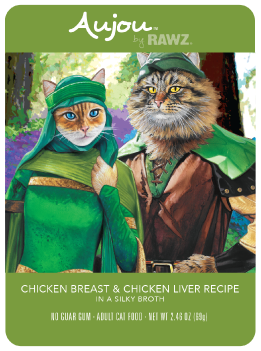 Rawz Aujou Chicken & Chicken Liver Pouch Cat Food 2.5oz by Pet Food Warehouse