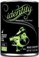 Identity 95% Cage-Free Canadian Duck Canned Dog Food 13oz by Pet Food Warehouse
