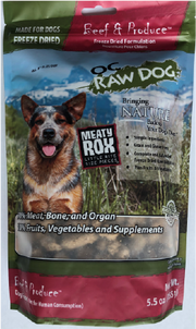 OC Raw Freeze Dried Beef Meaty Rox Dog Food 5.5oz by Pet Food Warehouse