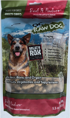 OC Raw Freeze Dried Beef Meaty Rox Dog Food 5.5oz by Pet Food Warehouse