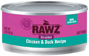 Rawz Shredded Chicken & Duck Canned Cat Food 3oz by Pet Food Warehouse