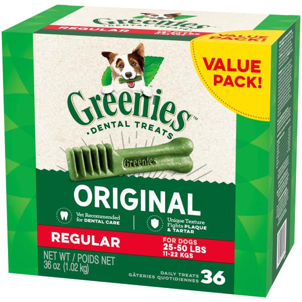 Greenies Regular Tub 36oz 36 Count by Pet Food Warehouse