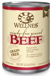 Wellness 95% Beef Dog Food 13.2oz by Pet Food Warehouse