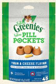 Pill Pockets Cat Tuna & Cheese 45ct by Pet Food Warehouse