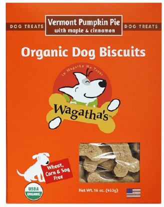 Wagatha's VT Pumpkin Dog Biscuit Dog Treat 16oz by Pet Food Warehouse