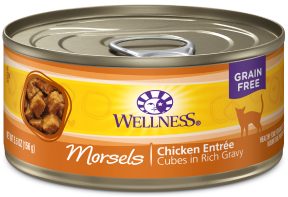 Wellness Morsels Chicken Entre Canned Cat Food 5.5oz by Pet Food Warehouse
