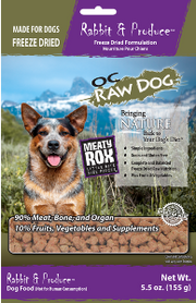 OC Raw Freeze Dried Rabbit Meaty Rox Dog Food 5.5oz by Pet Food Warehouse