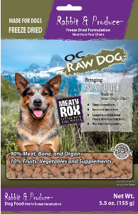 OC Raw Freeze Dried Rabbit Meaty Rox Dog Food 5.5oz by Pet Food Warehouse
