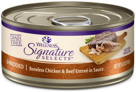 Wellness Core Signature Selects Shredded Chicken Beef Cat Food 2.8oz by Pet Food Warehouse