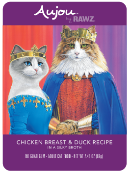 Rawz Aujou Chicken & Duck Pouch Cat Food 2.5oz by Pet Food Warehouse