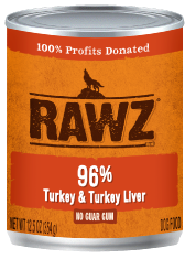 Rawz 96% Turkey & Turkey Liver Canned Dog Food 12.5oz by Pet Food Warehouse