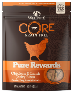 Wellness Core Power Packed Chicken Lamb Jerky Dog Treat 4oz by Pet Food Warehouse
