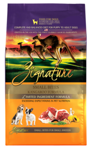 Zignature Kangaroo Small Bite Dog Food Dry 12.5lb by Pet Food Warehouse