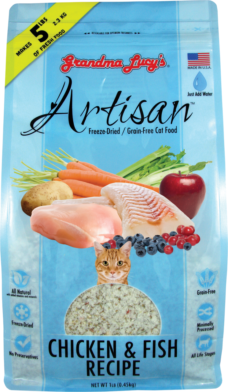 Grandma Lucy's Artisan Chicken & Fish Cat Food 1lb by Pet Food Warehouse