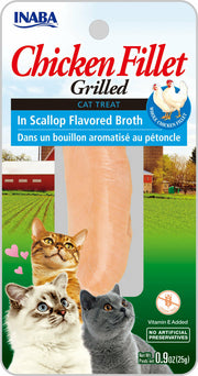 Inaba Grilled Fillets Scallop in Crab Flavored Broth Cat Treat .9oz by Pet Food Warehouse