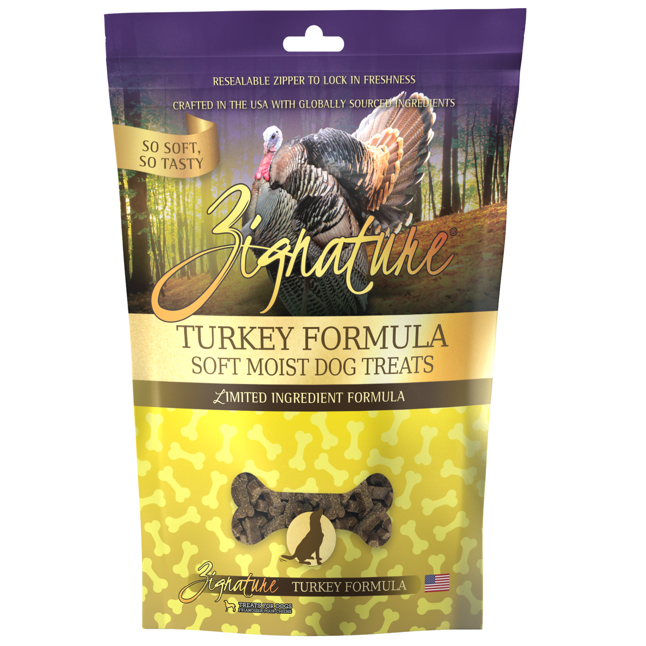 Zignature Soft Moist Treats For Dog Turkey 4oz by Pet Food Warehouse