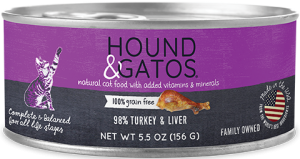 Hound & Gatos Turkey & Liver Cat Canned 5.5oz by Pet Food Warehouse