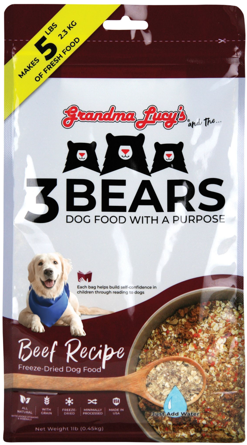 Grandma Lucy's 3 Bears Beef Dog Food 1lb by Pet Food Warehouse
