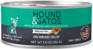 Hound & Gatos Gamebird Cat Canned 5.5oz by Pet Food Warehouse
