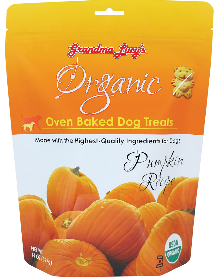 Grandma Lucy's Organic Baked Treats Pumpkin Dog Treat 14oz by Pet Food Warehouse