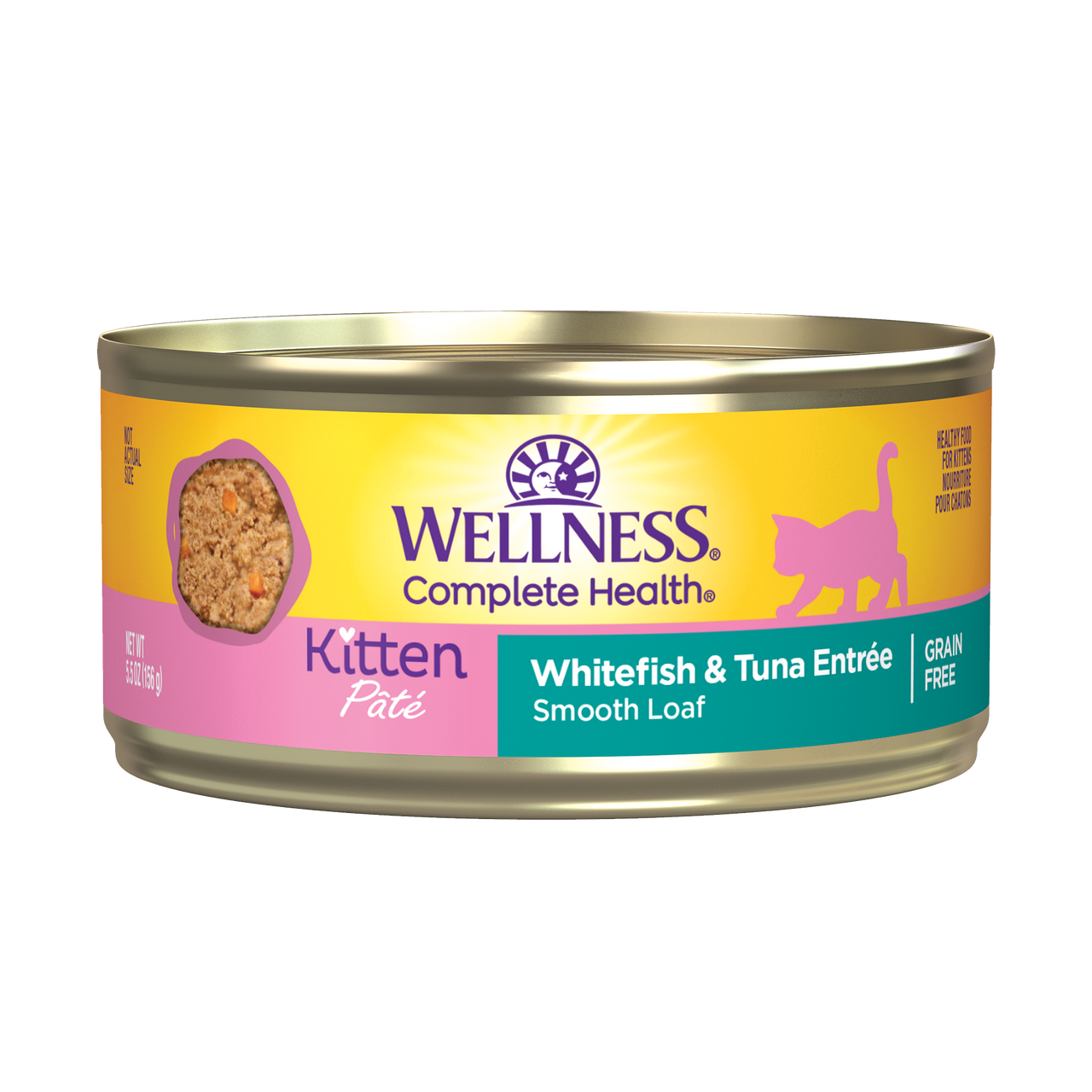Wellness Complete Health Pate Whitefish Tuna Kitten Food 5.5oz by Pet Food Warehouse