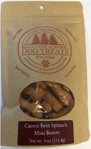 Bellcate School Dog Treats Carrot, Beet, Spinach Bites Mini 4oz by Pet Food Warehouse