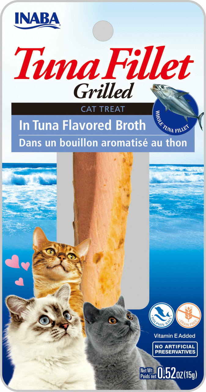 Inaba Grilled Fillets Tuna in Tuna Flavored Broth Cat Treat .52oz by Pet Food Warehouse