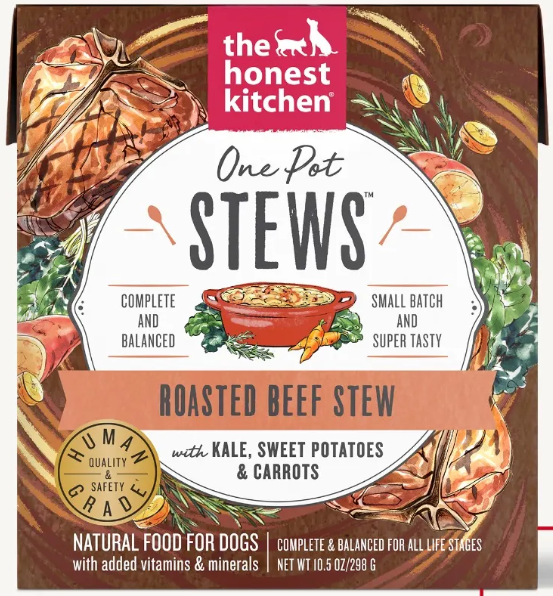 Honest Kitchen One Pot Stew Beef Stew Kale, Sweet Potato, Carrots Dog Foo 10.5oz by Pet Food Warehouse