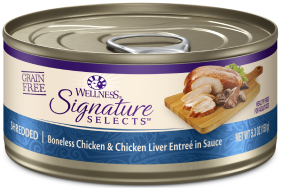 Wellness Core Signature Selects Shredded Chicken Liver Cat Food 2.8oz by Pet Food Warehouse