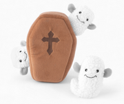 Zippy Paws Halloween Burrow Coffin with Ghosts by Pet Food Warehouse