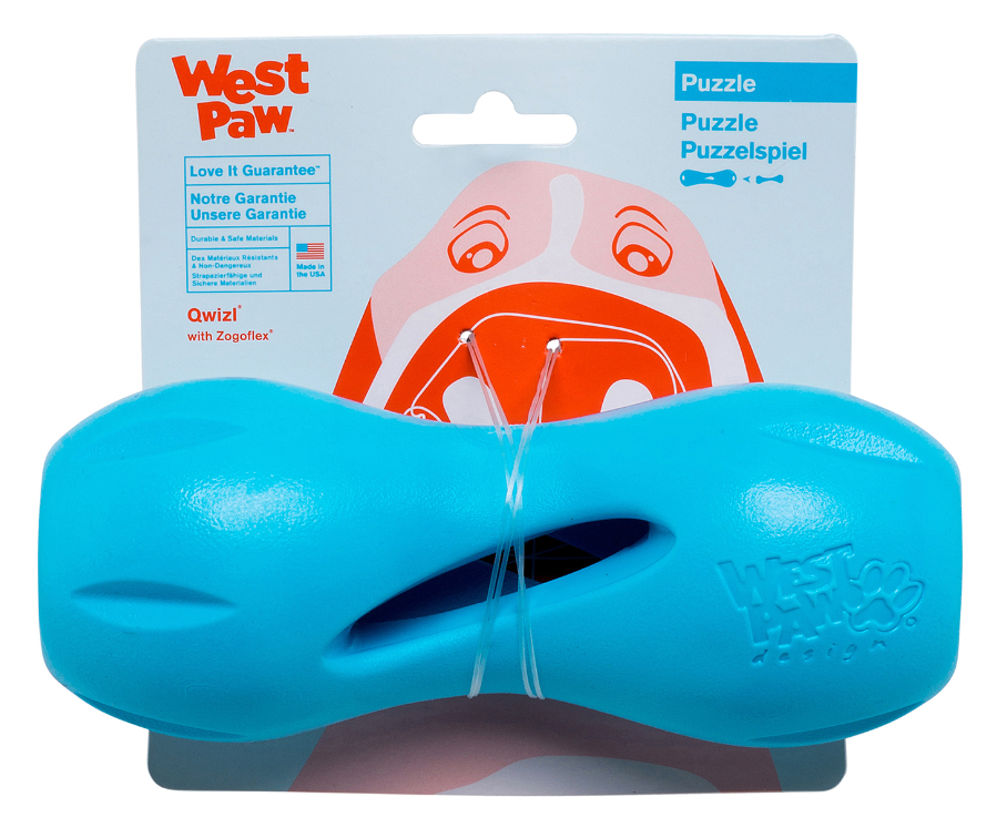 West Paw Qwizl Dog Toy Blue Large by Pet Food Warehouse
