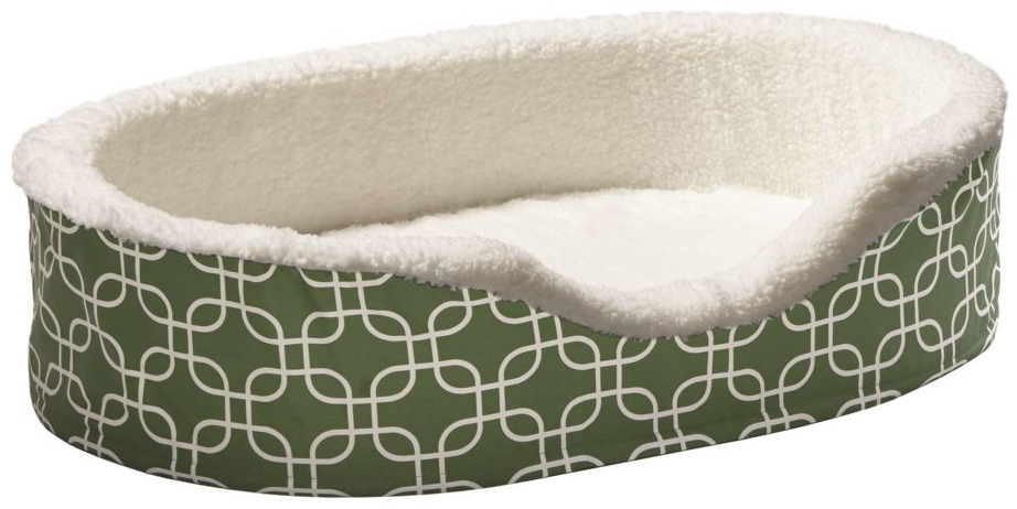 Midwest Orthopedic Nesting Bed with Teflon- Geo Pattern Green 29" Dog Bed by Pet Food Warehouse